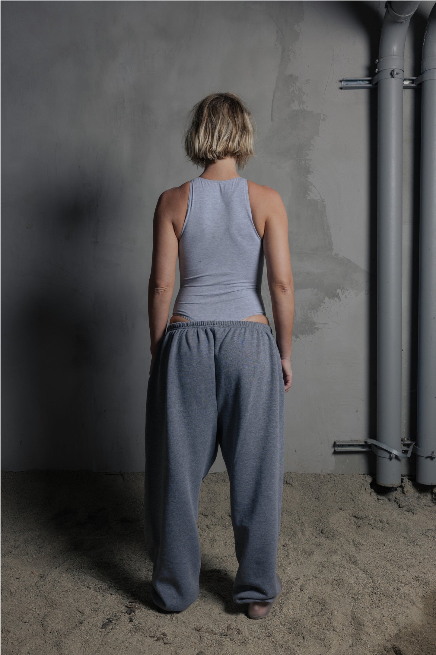 High Neck Bodysuit Grey