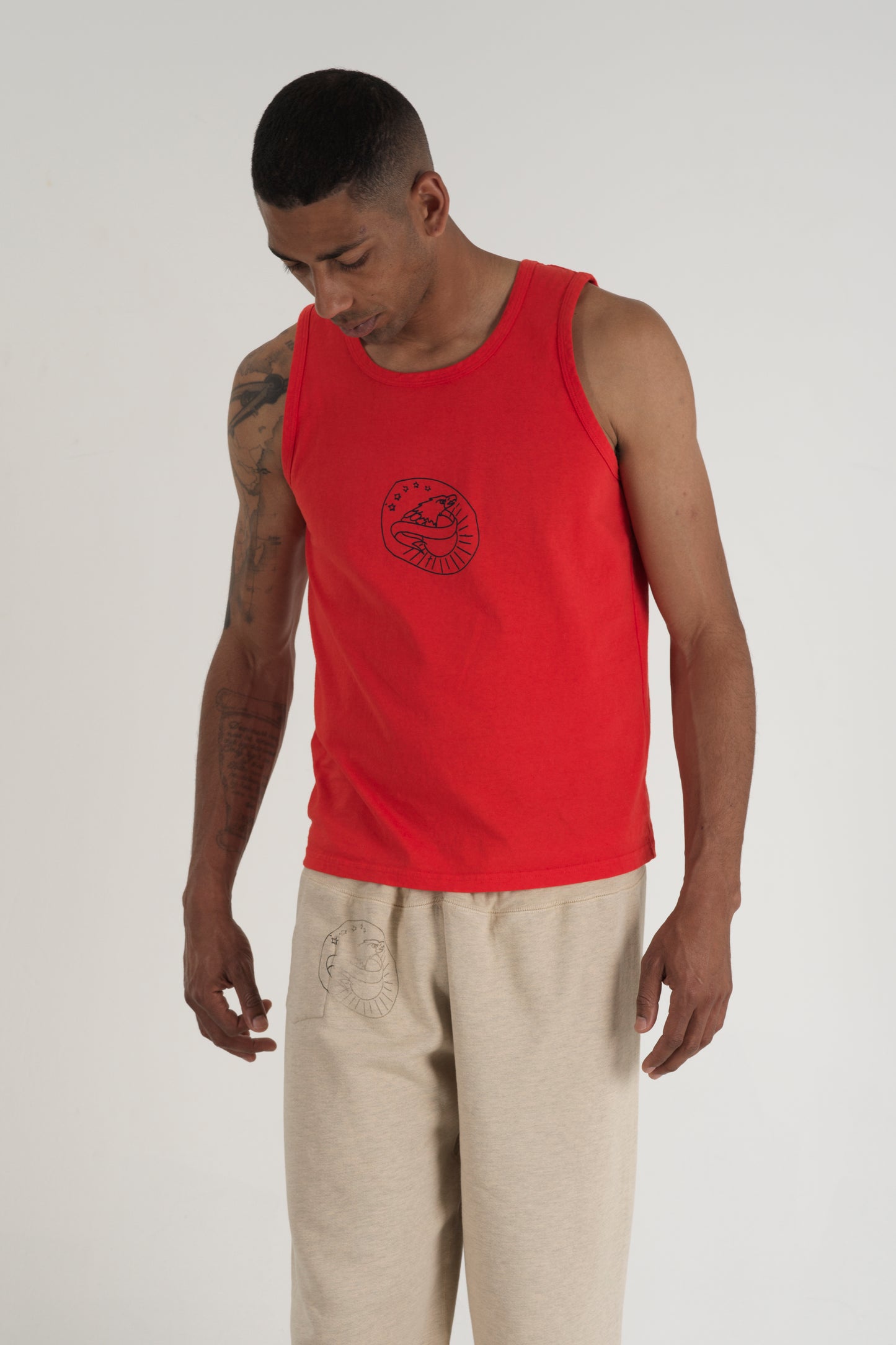 Men's Eagle Tank Top Red