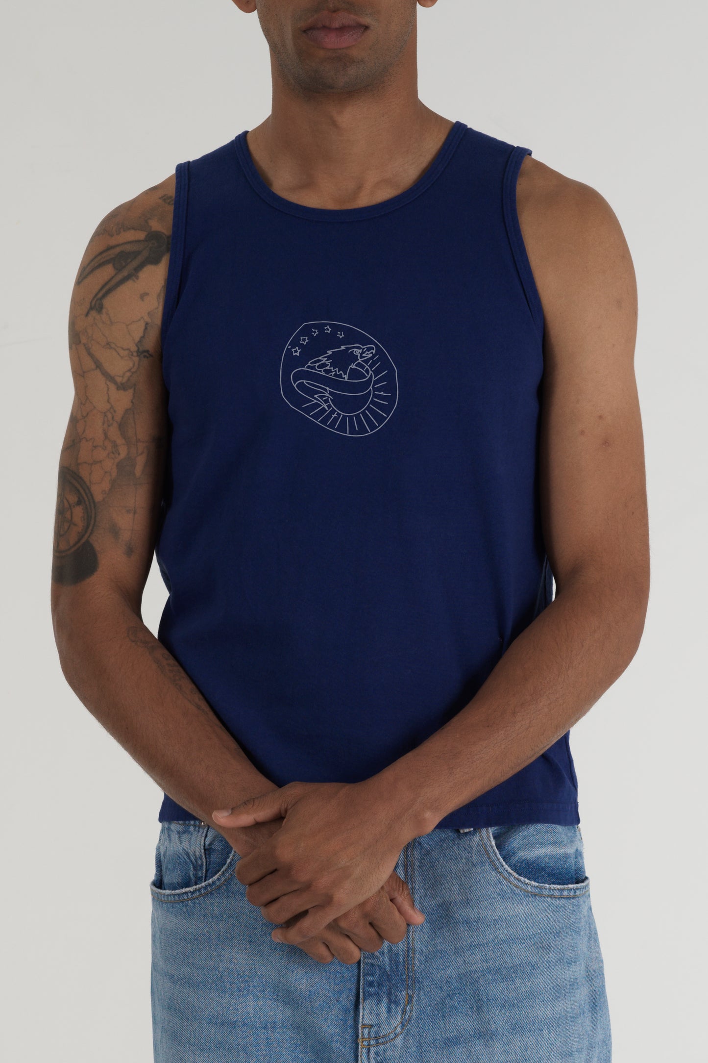 Men's Eagle Tank Top Blue