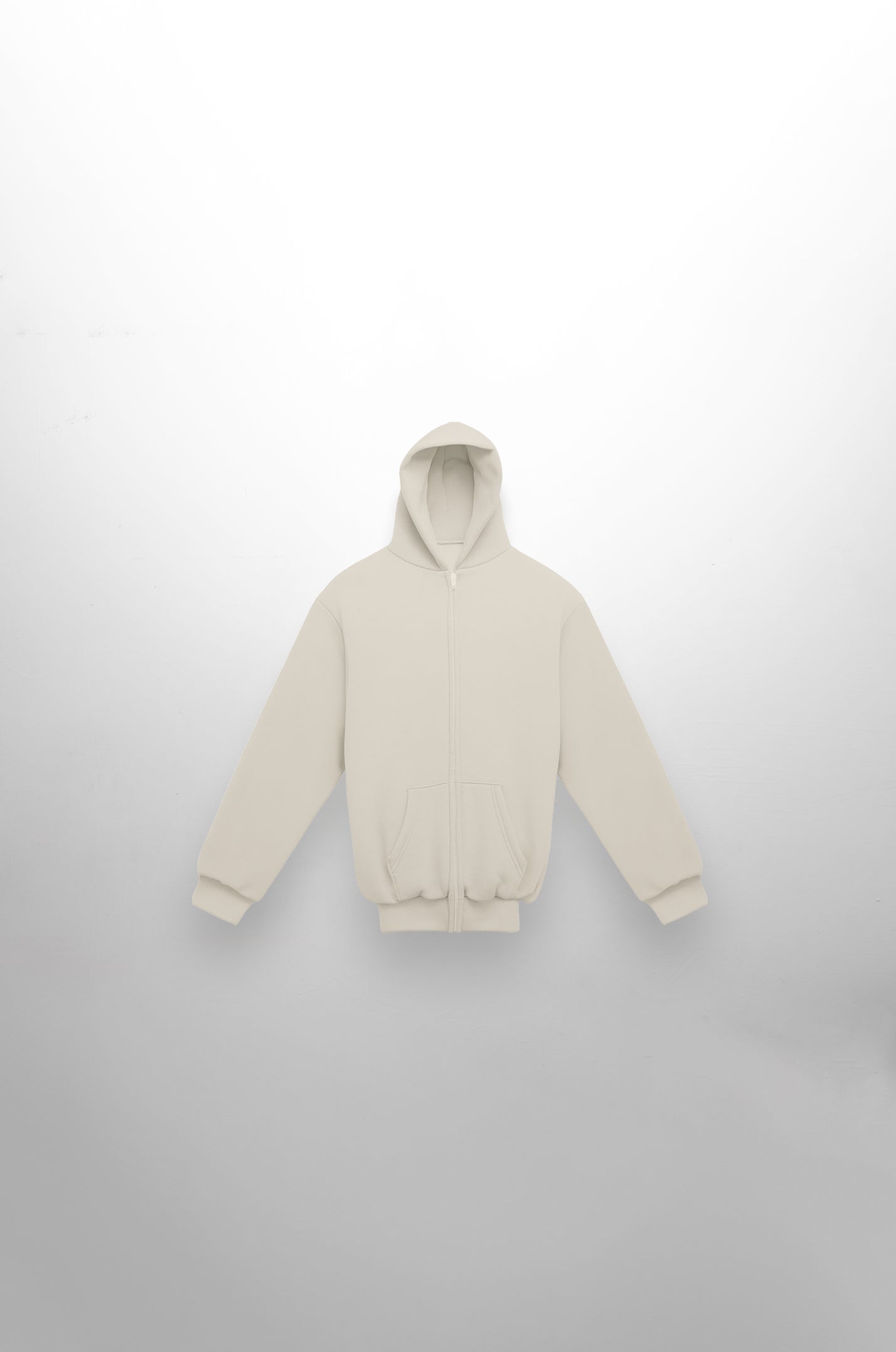 Men's Zipup Everyday Dirty White