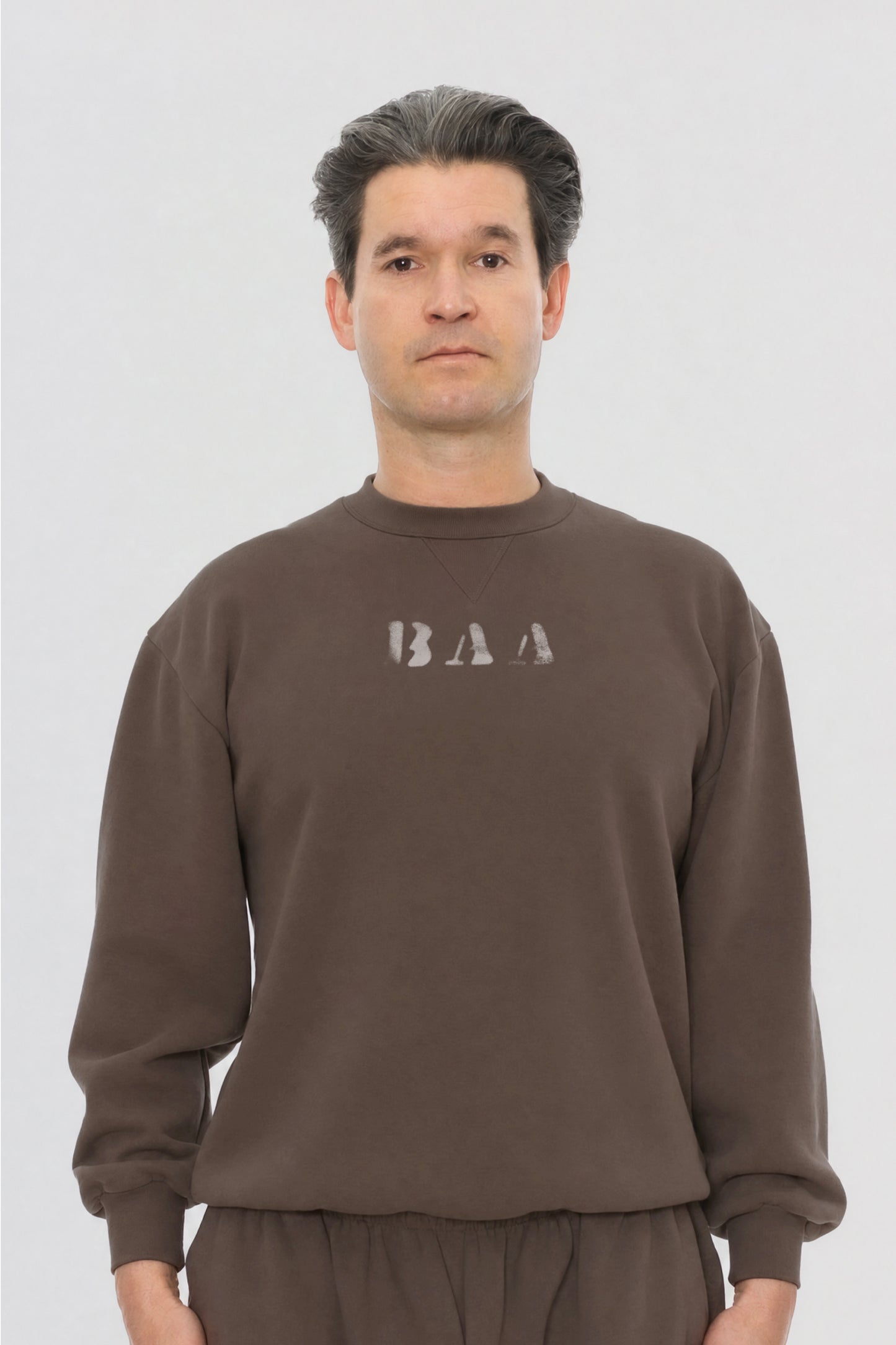 Core Washed Brown Crewneck