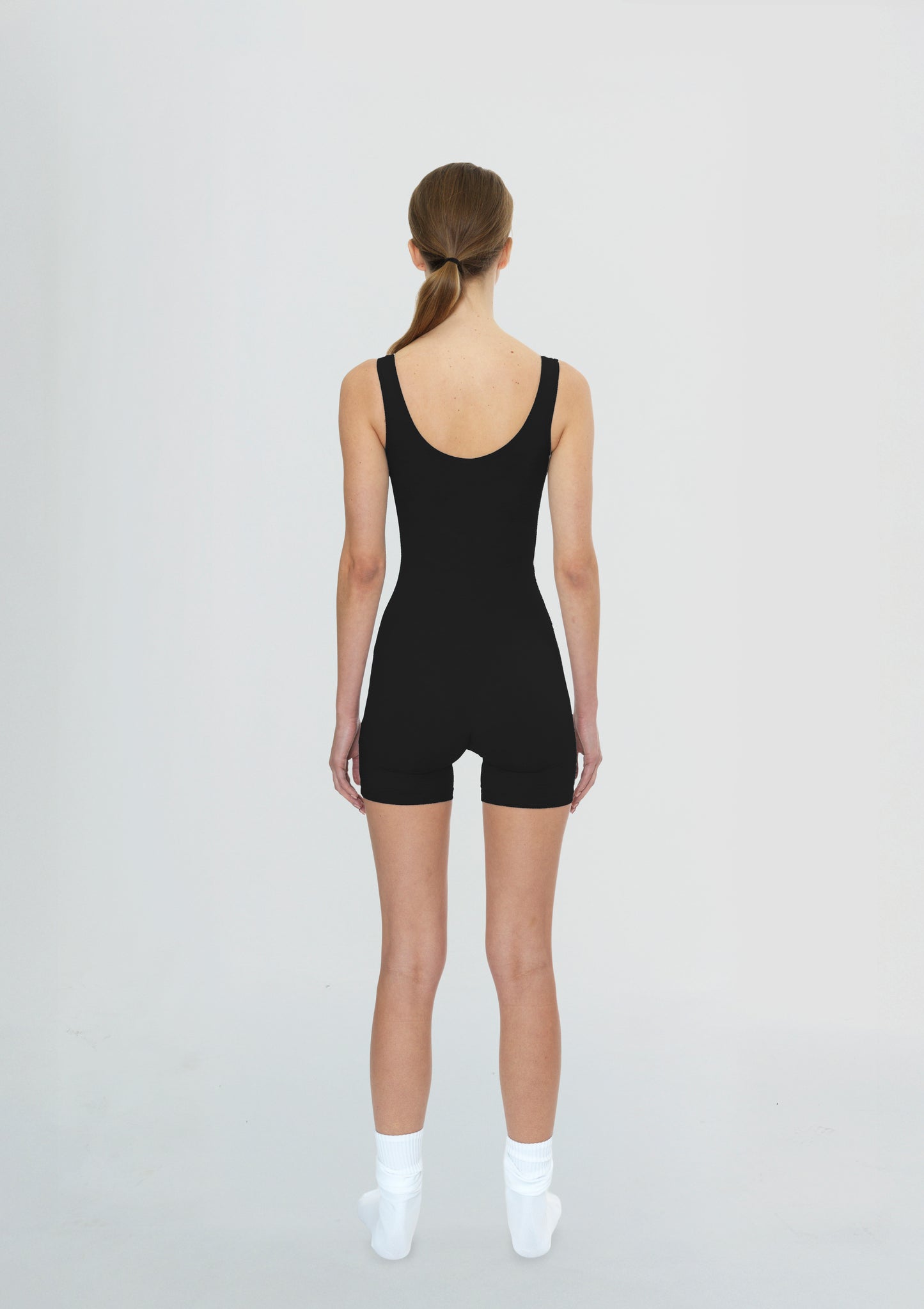 Mid-Thigh Onesie Black