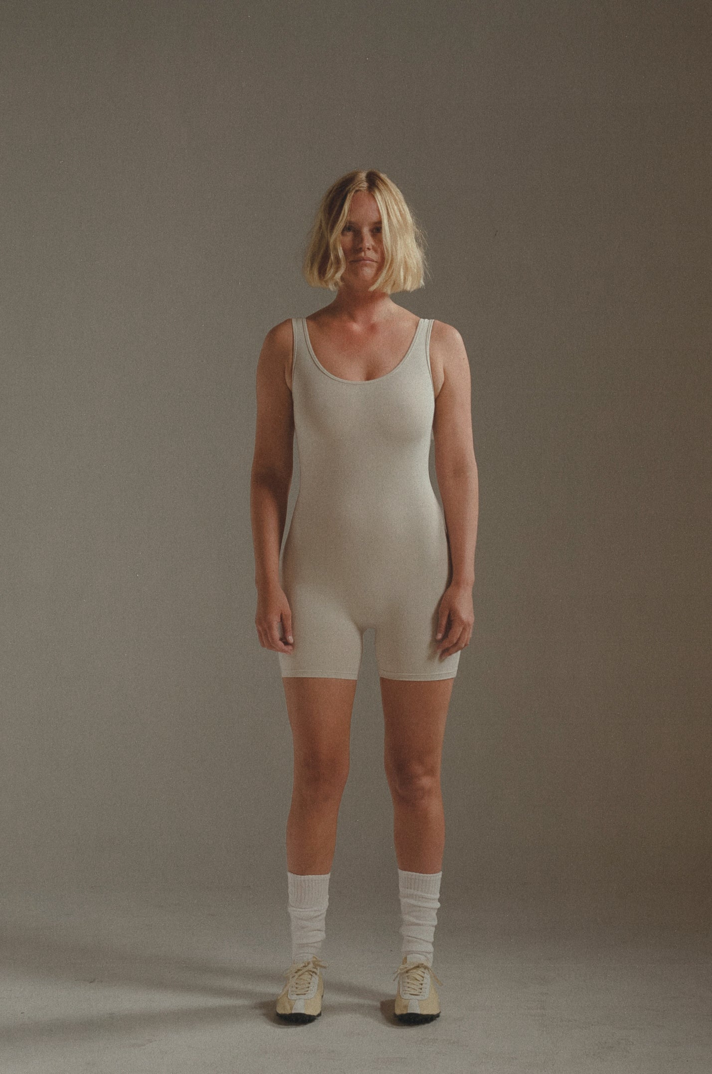 Mid-Thigh Onesie Dirty White
