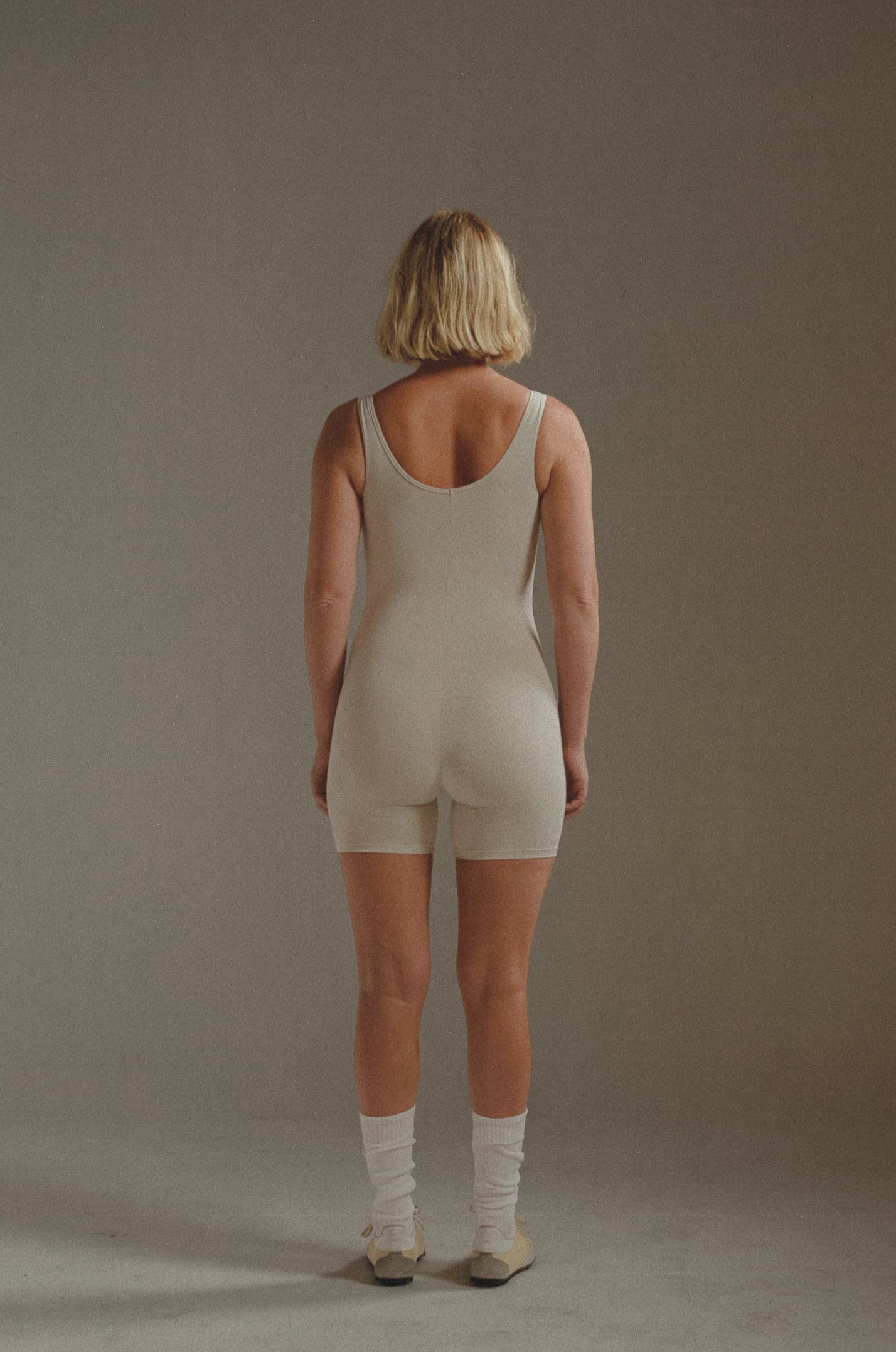 Mid-Thigh Onesie Dirty White