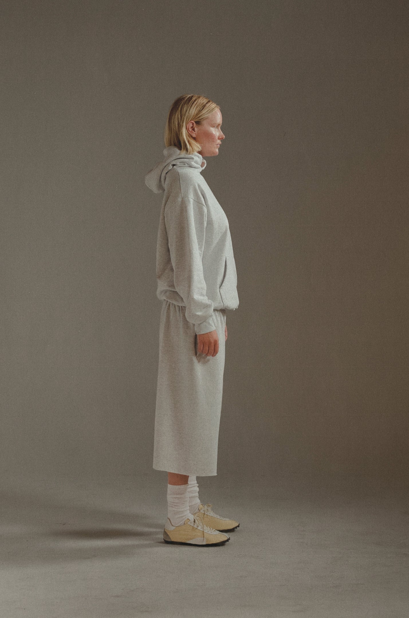 Women's Zipup Light Grey
