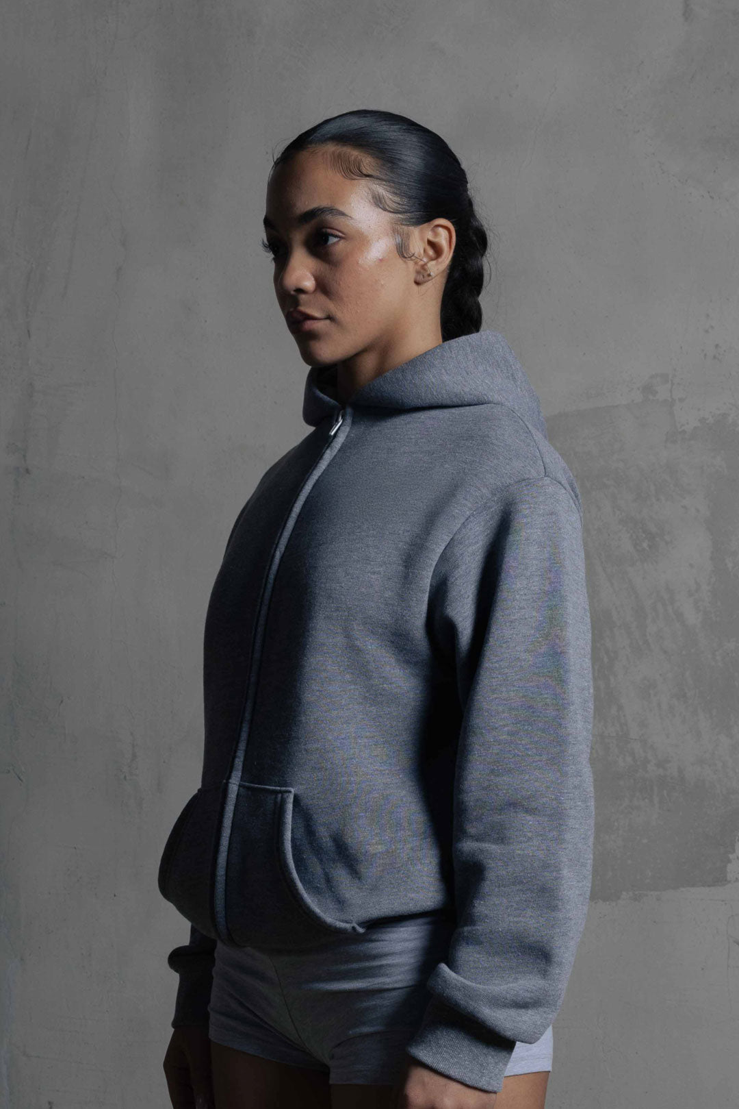 Women's Zip Up Everyday Grey