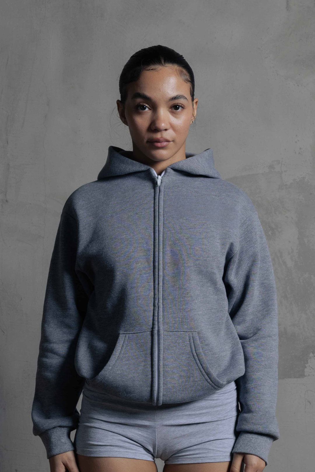 Women's Zip Up Everyday Grey