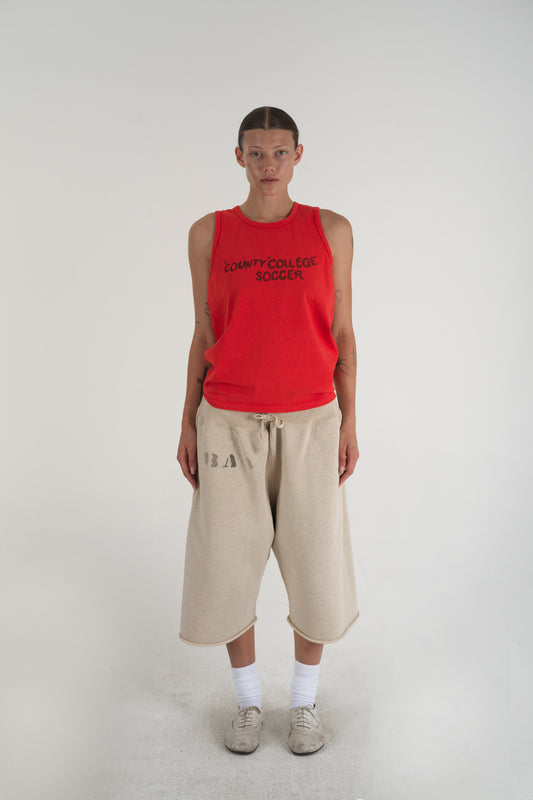 Women's County College Soccer Tank Top Red