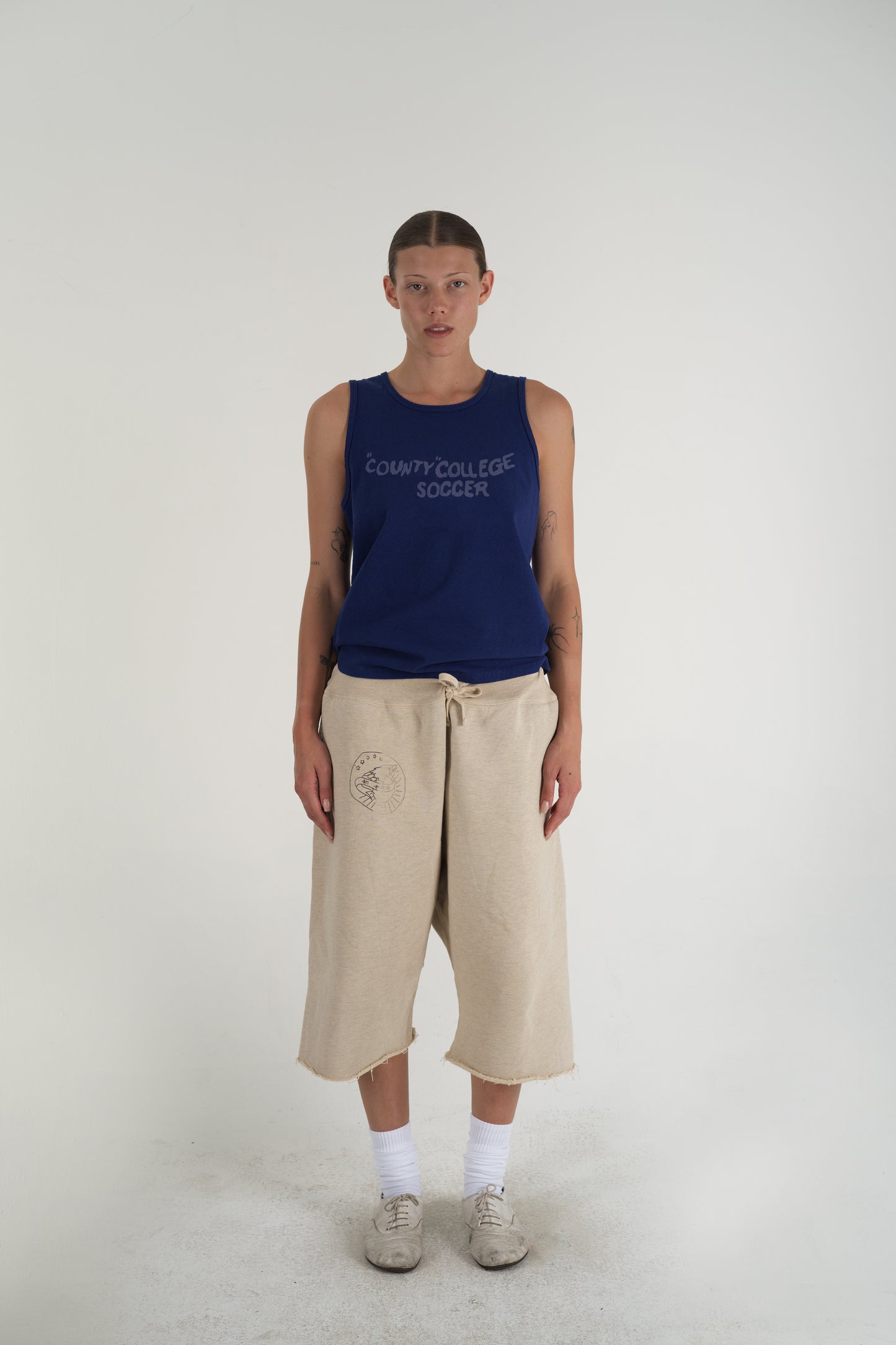 County College Soccer Tank Top Blue