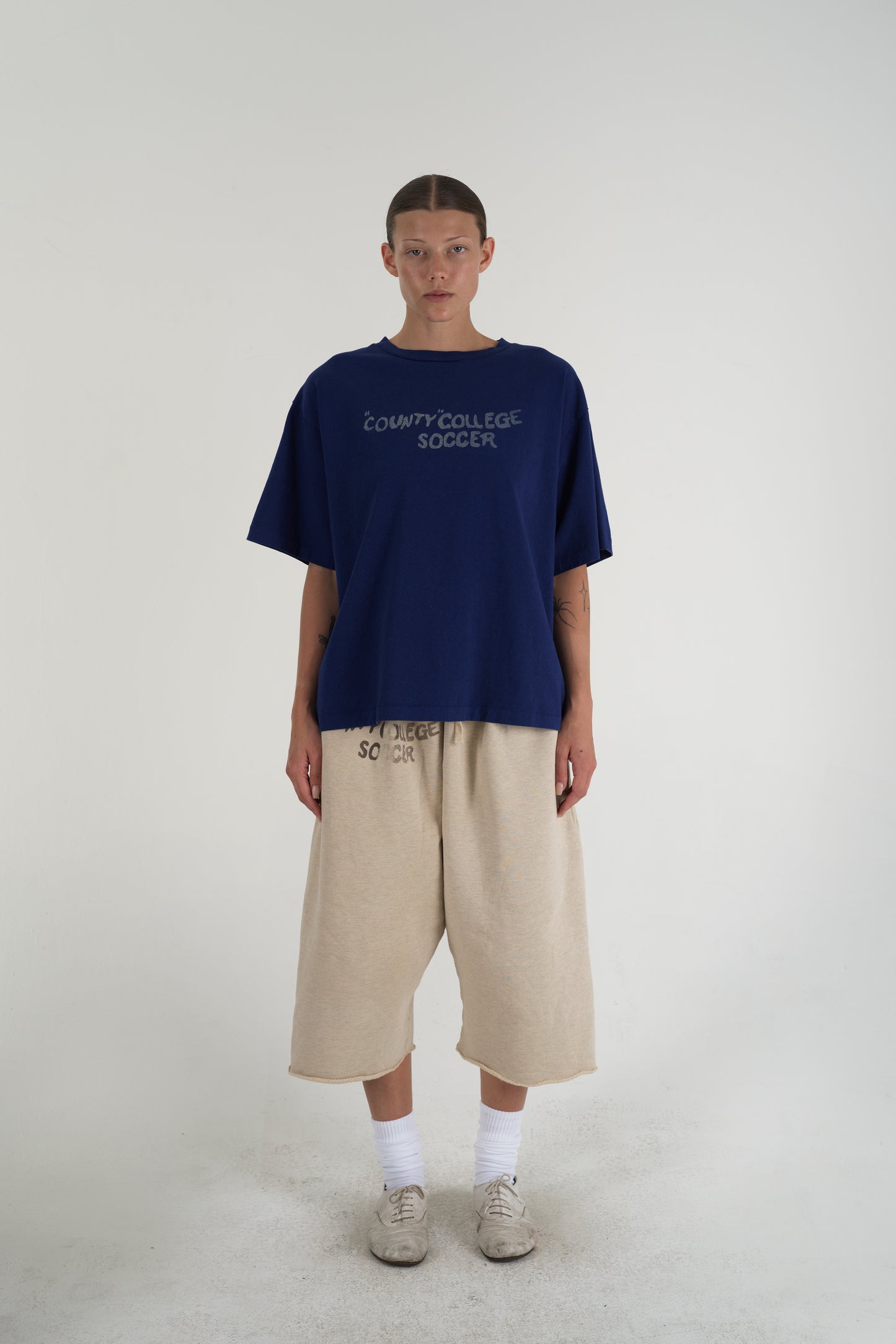 County College Soccer T-Shirt Blue