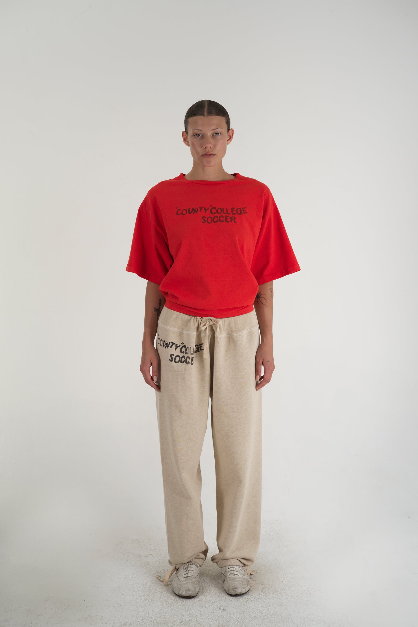 County College Soccer T-Shirt Red