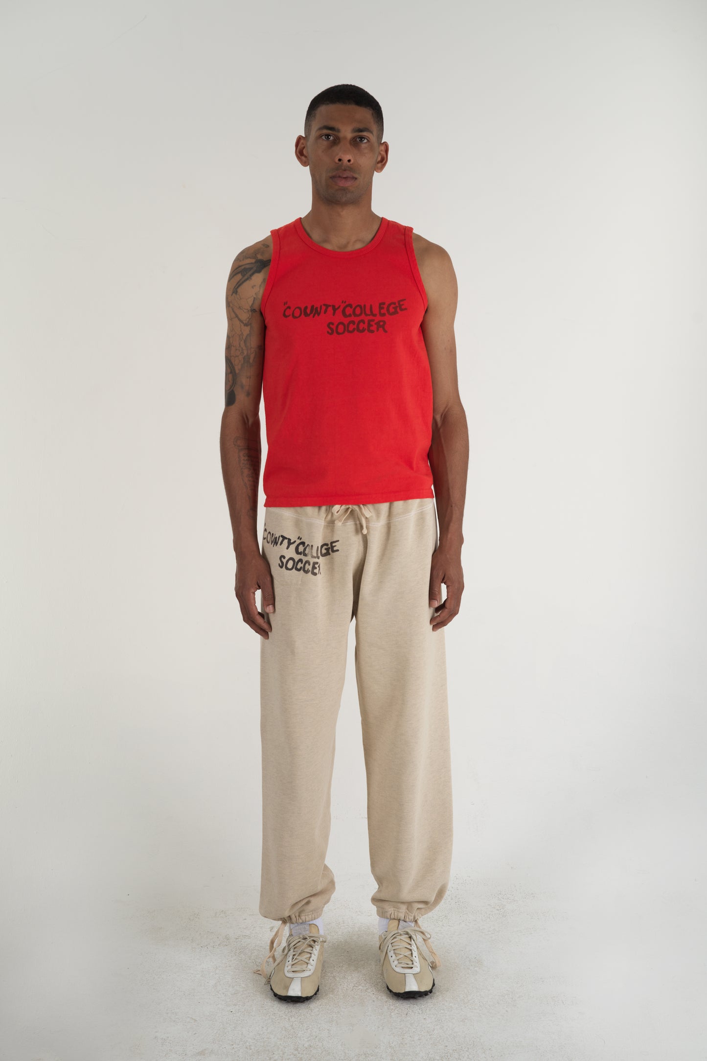 County College Soccer Tank Top Red