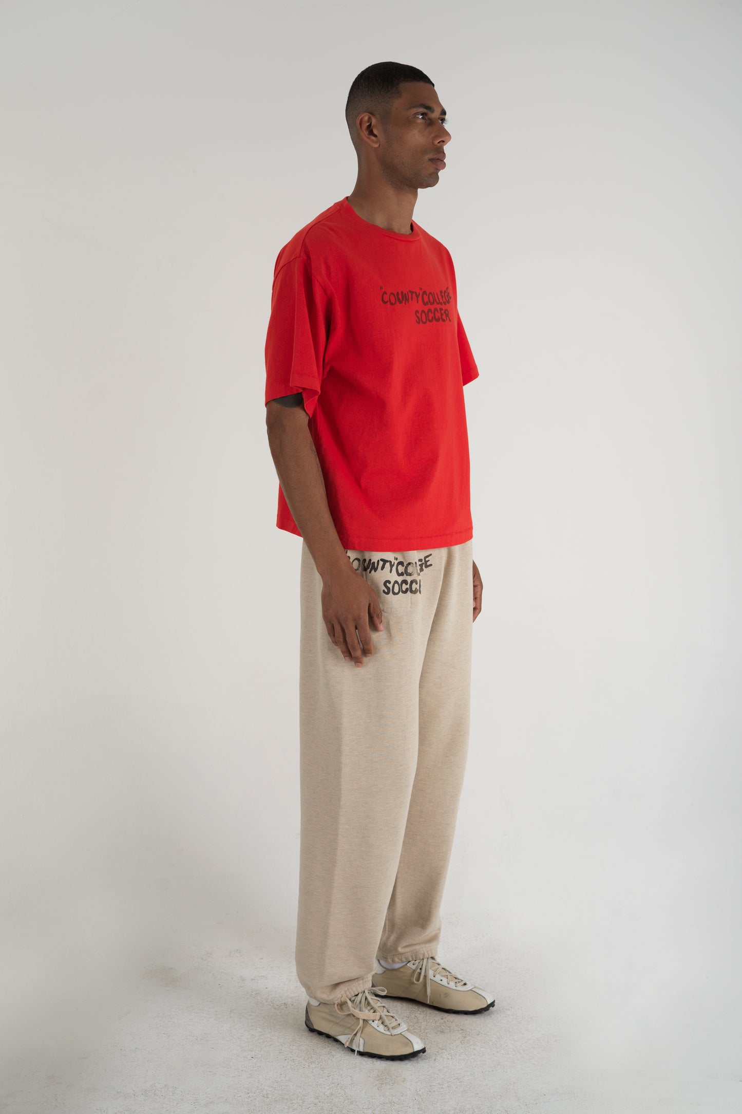 County College Soccer T-Shirt Red