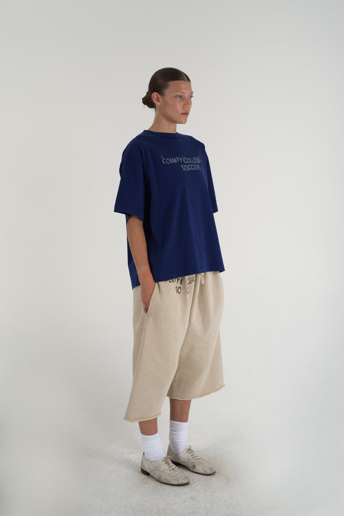 County College Soccer T-Shirt Blue