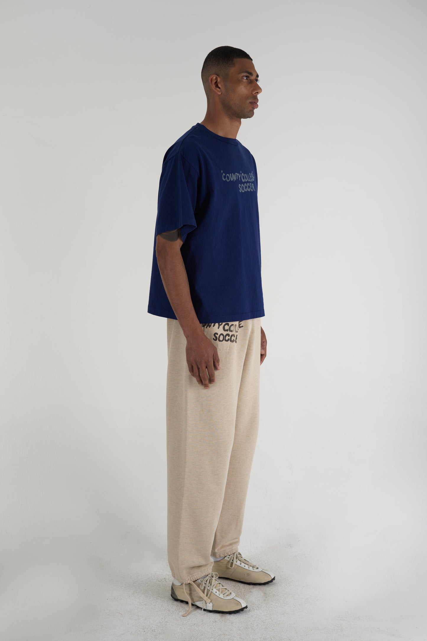 County College Soccer T-Shirt Blue