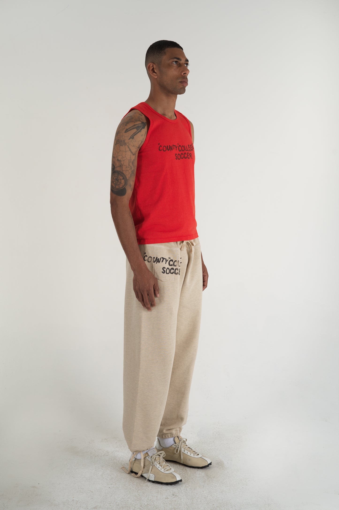 County College Soccer Tank Top Red