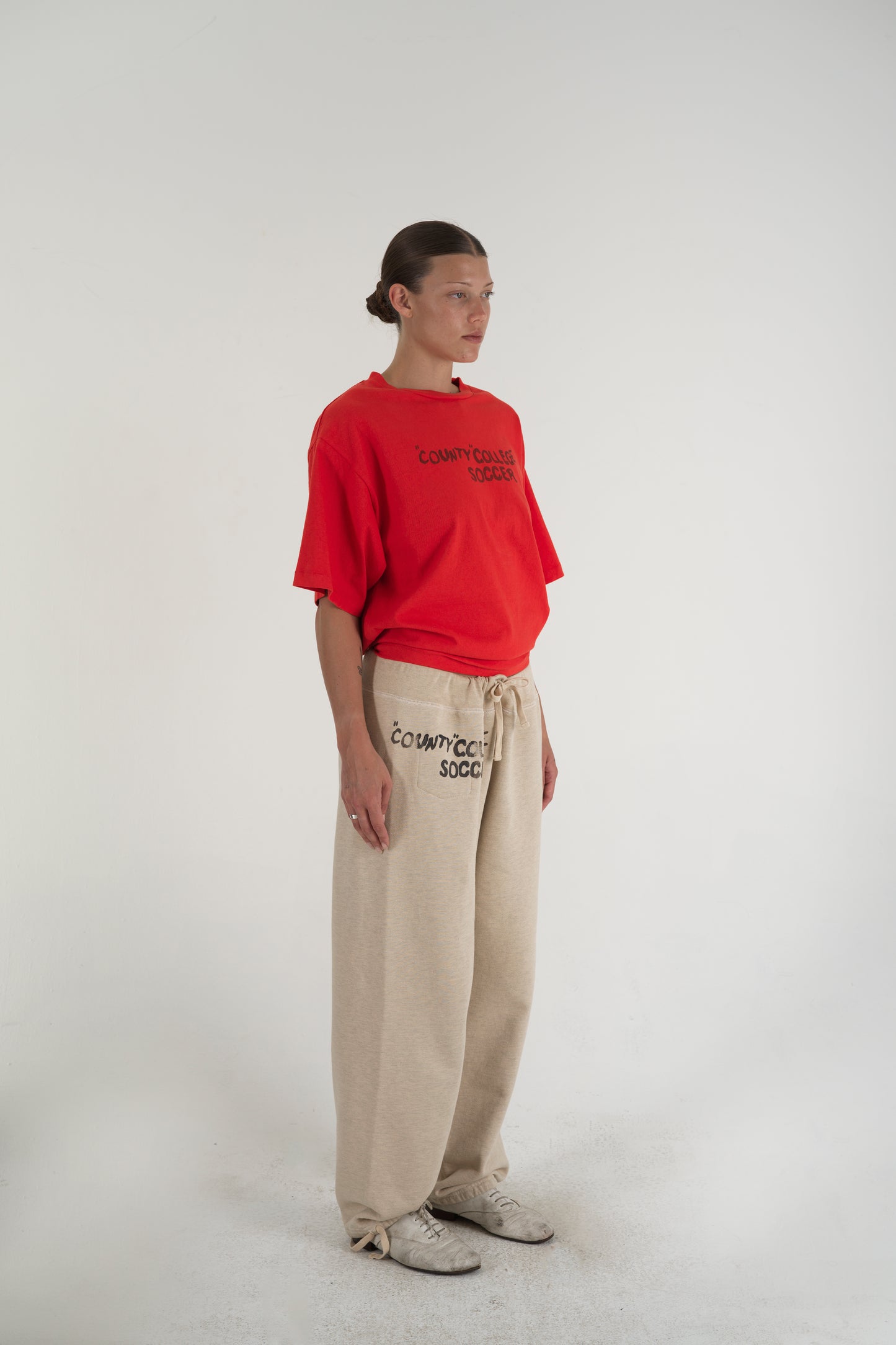 County College Soccer T-Shirt Red