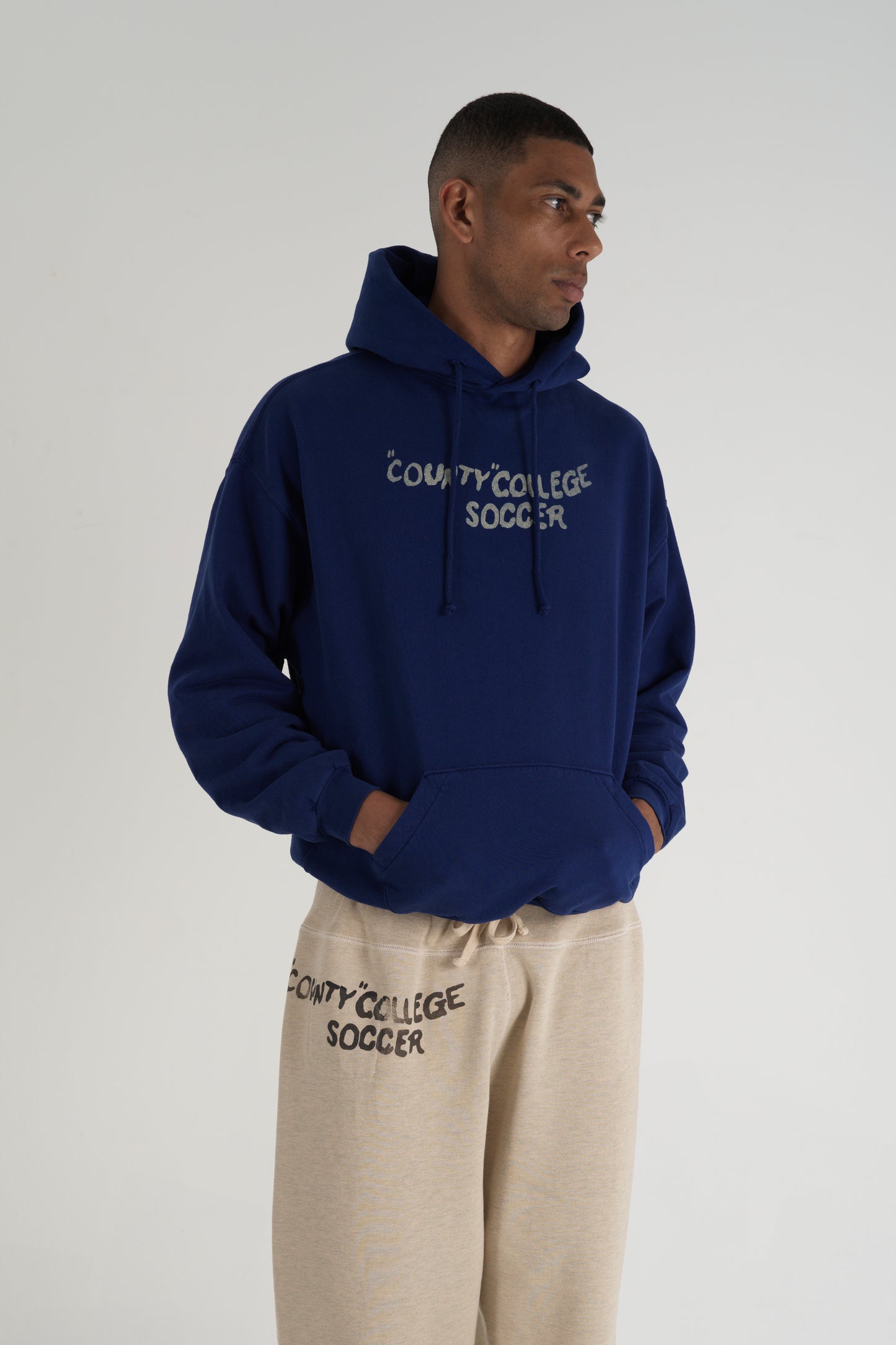 County College Soccer Pullover Blue
