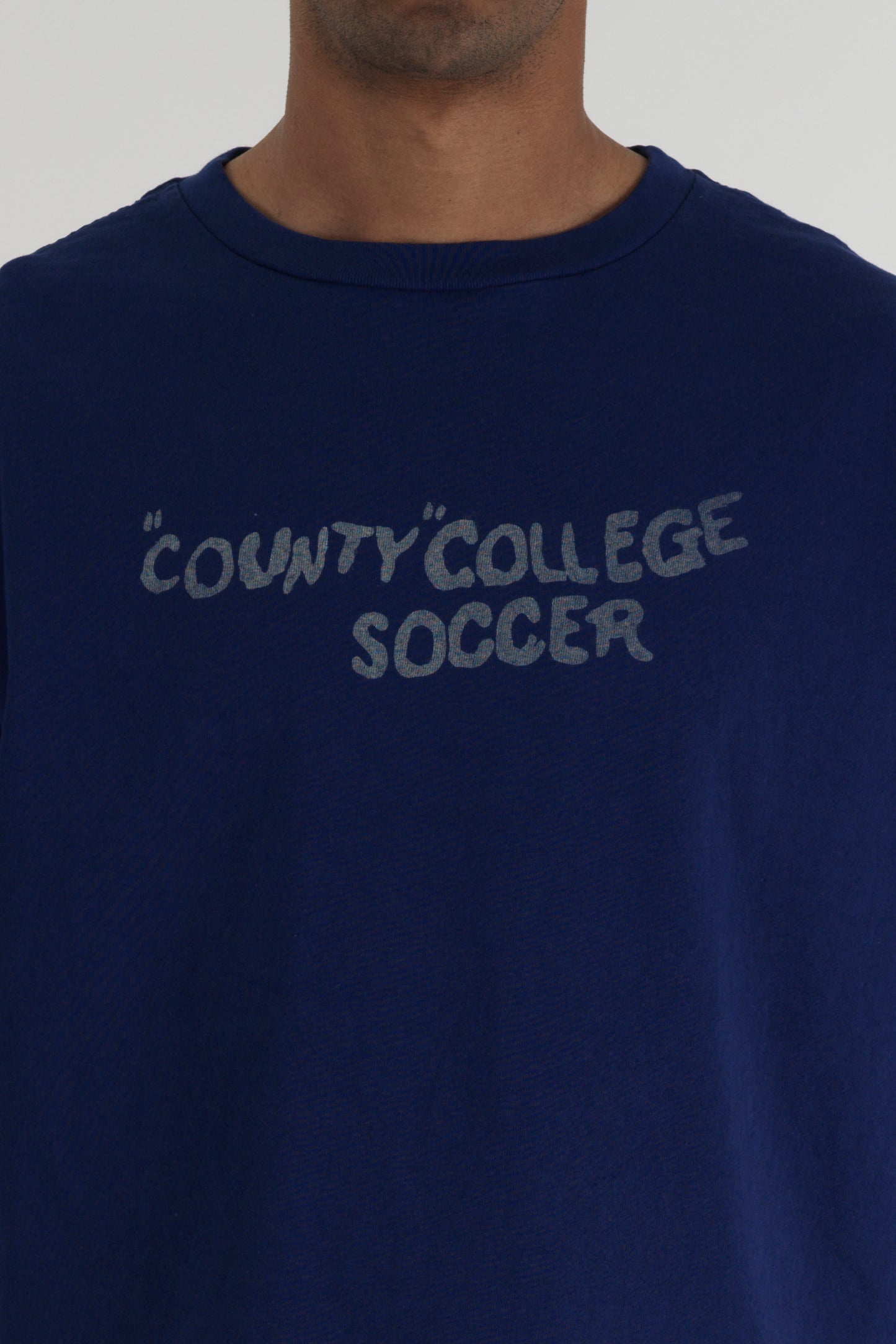 County College Soccer T-Shirt Blue