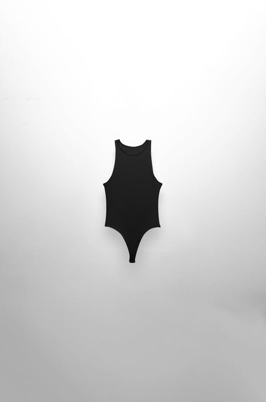 High Neck Body Suit Black