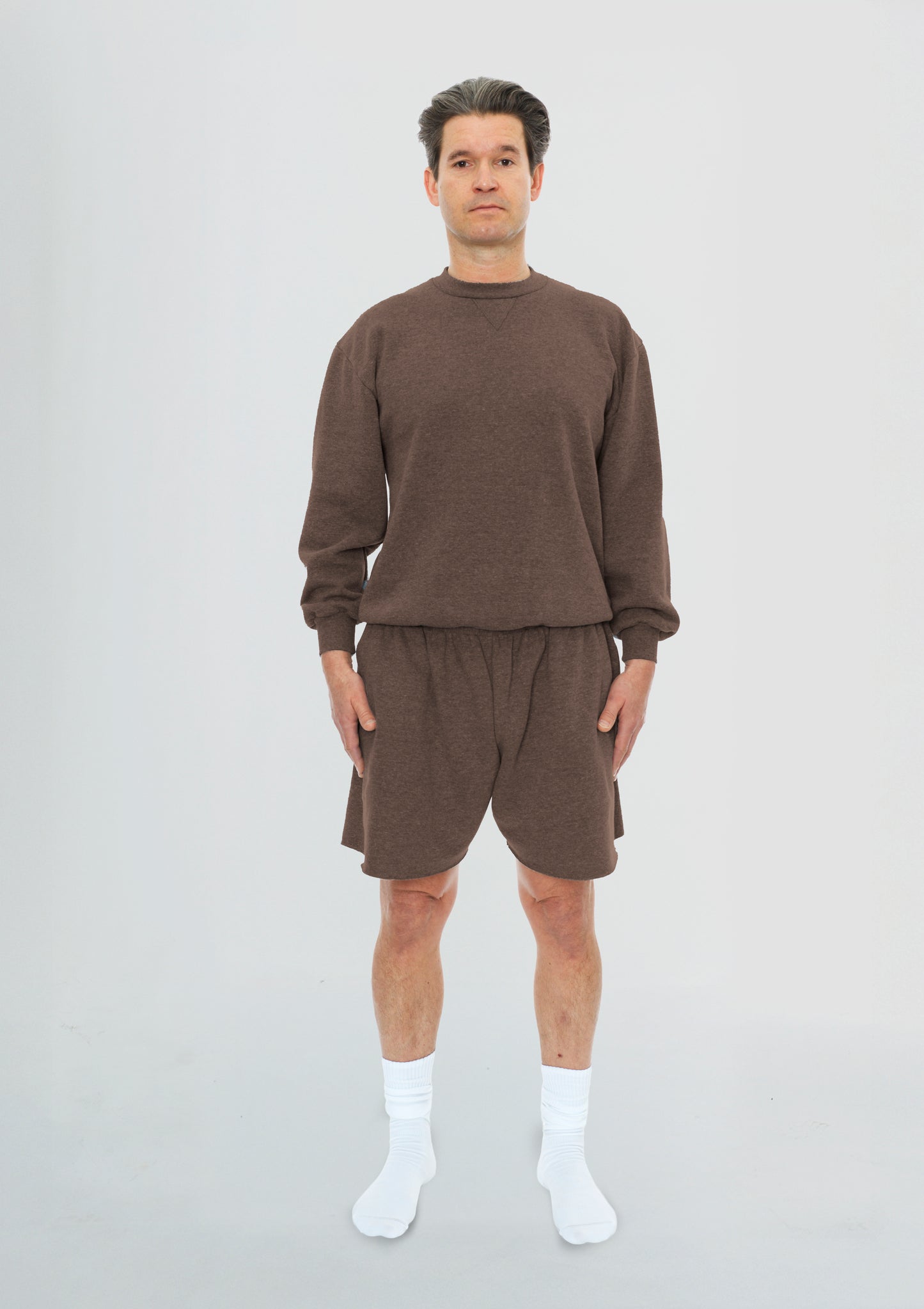 Men's Crewneck Washed Brown