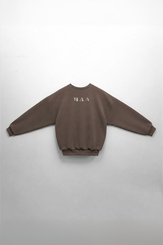 Core Washed Brown Crewneck