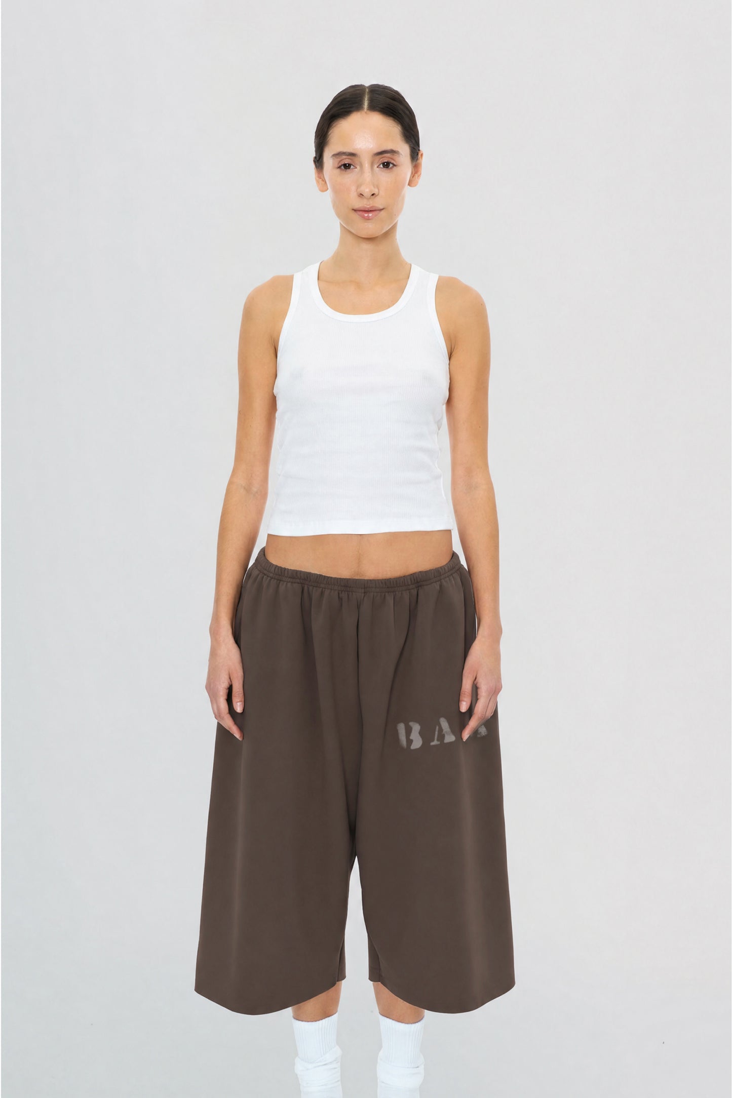 Core Washed Brown 3/4 Shorts