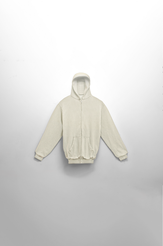 Women's Zipup Everyday Dirty White