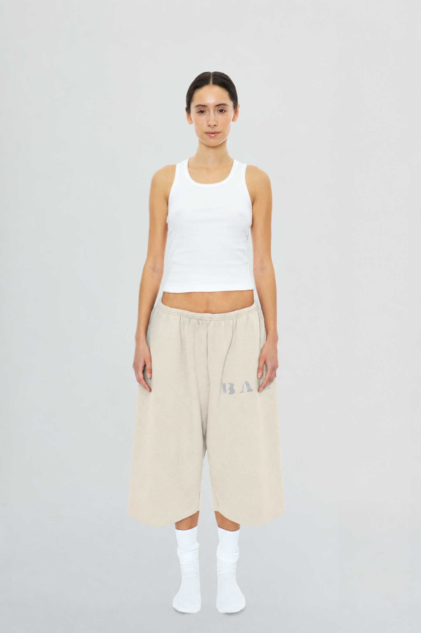 Core Dirty White 3/4 Shorts
