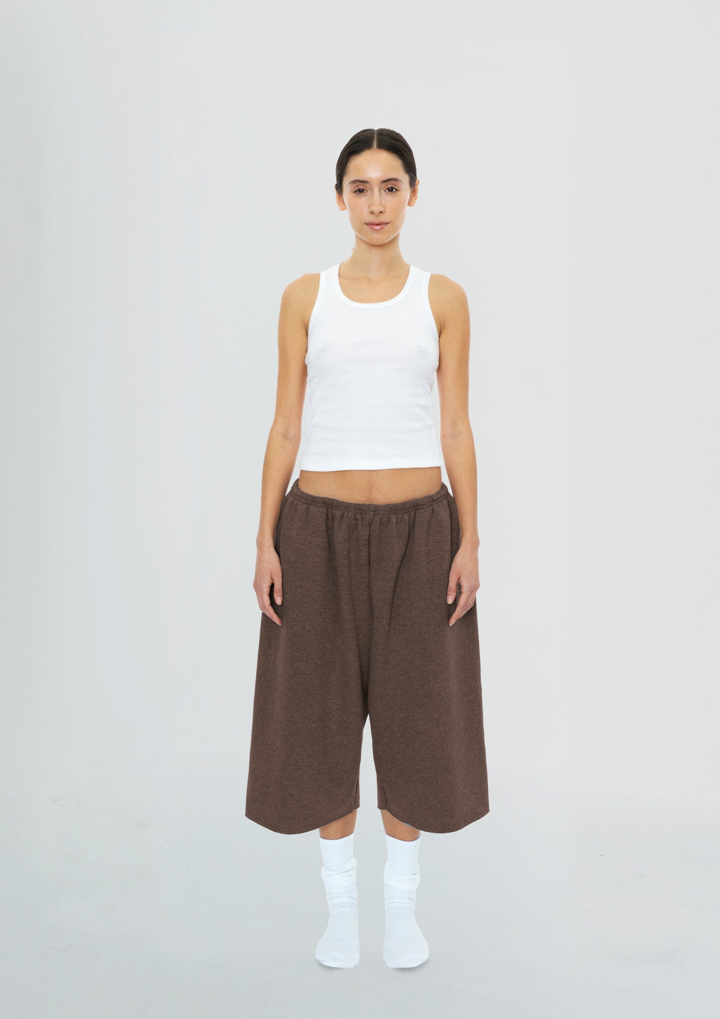 Women's 3/4 Shorts Washed Brown