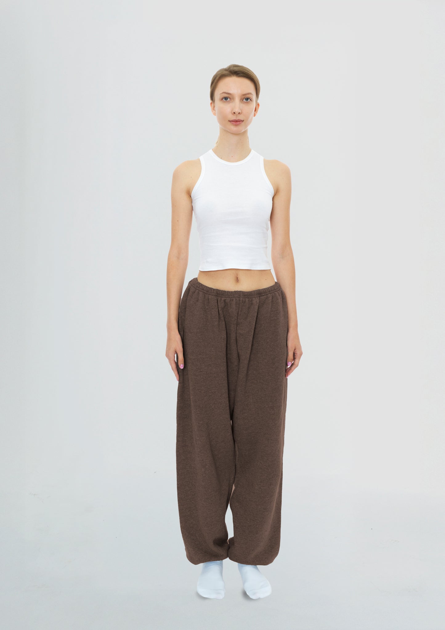 Women's Sweatpants Washed Brown