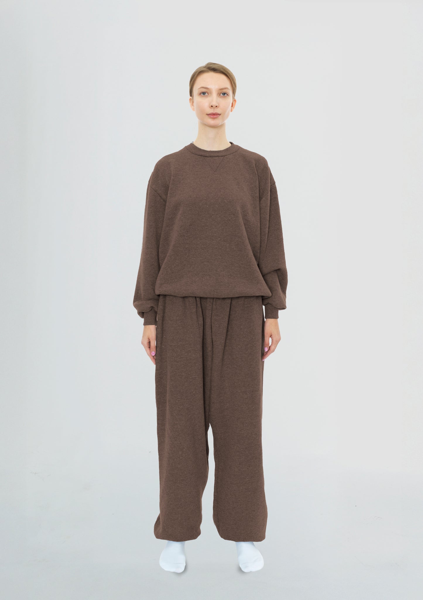 Women's Crewneck Washed Brown