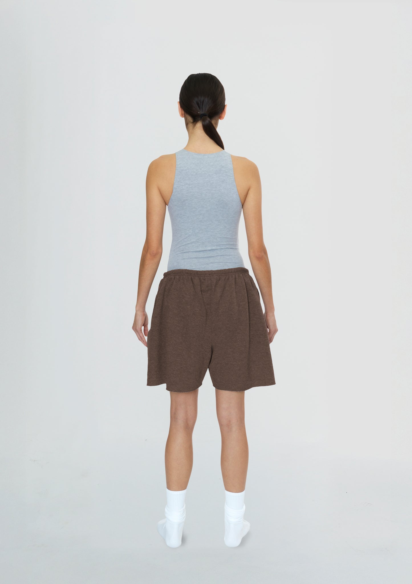 Women's Cropped Shorts Washed Brown