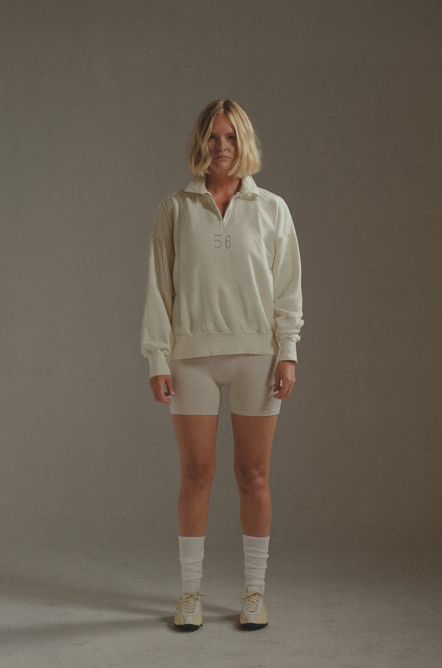Women's 56 Rugby Zip Dirty White