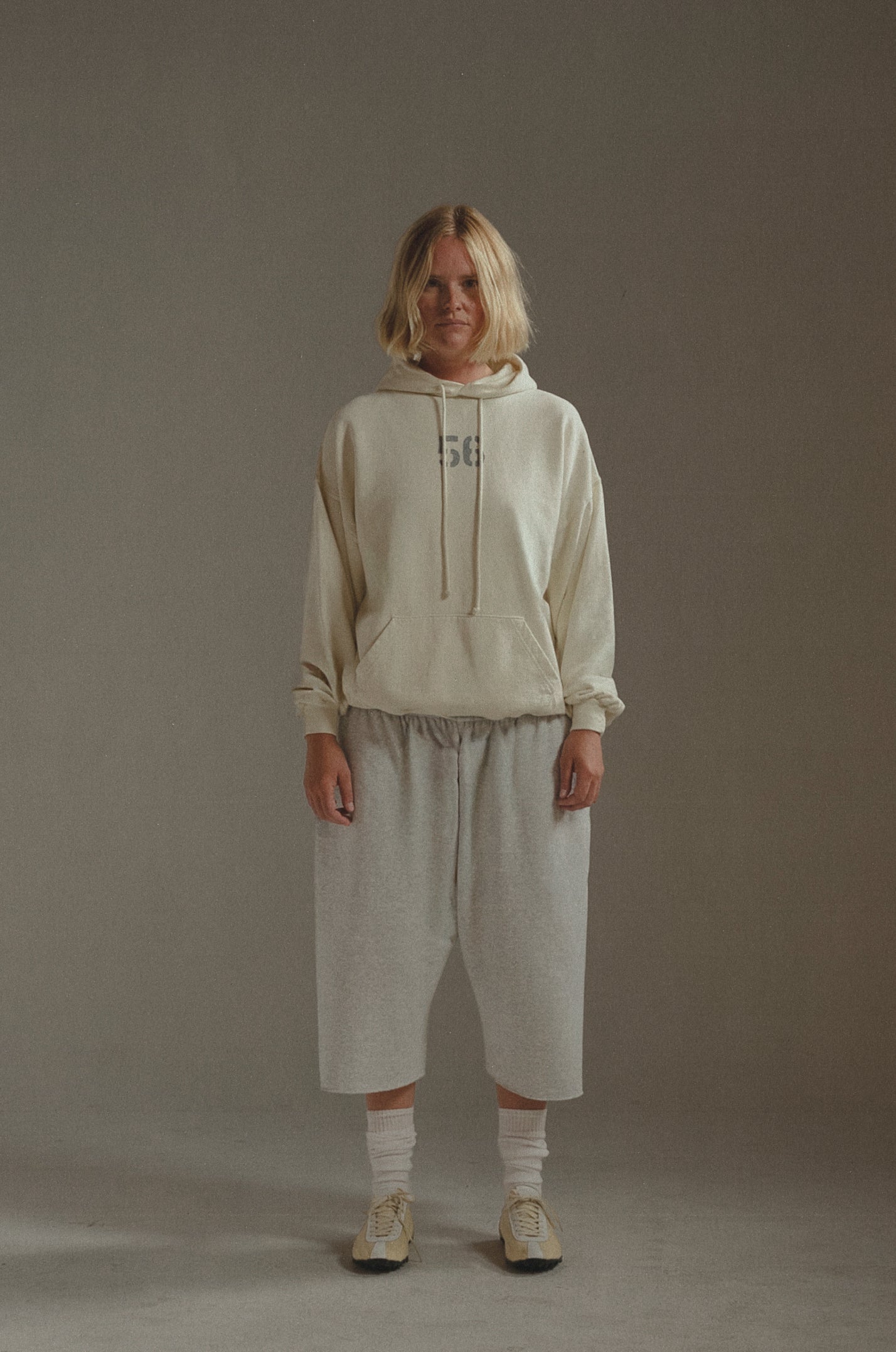 Women's 56 Oversized Hoodie Dirty White