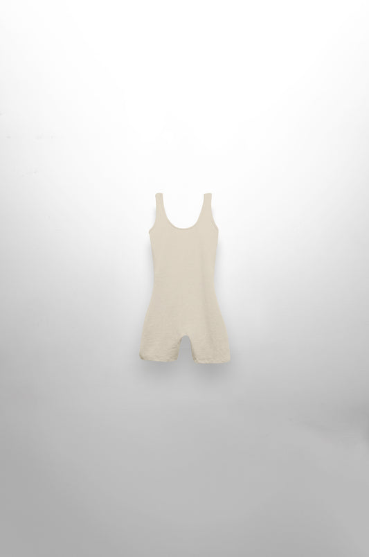 Mid-Thigh Onesie Dirty White