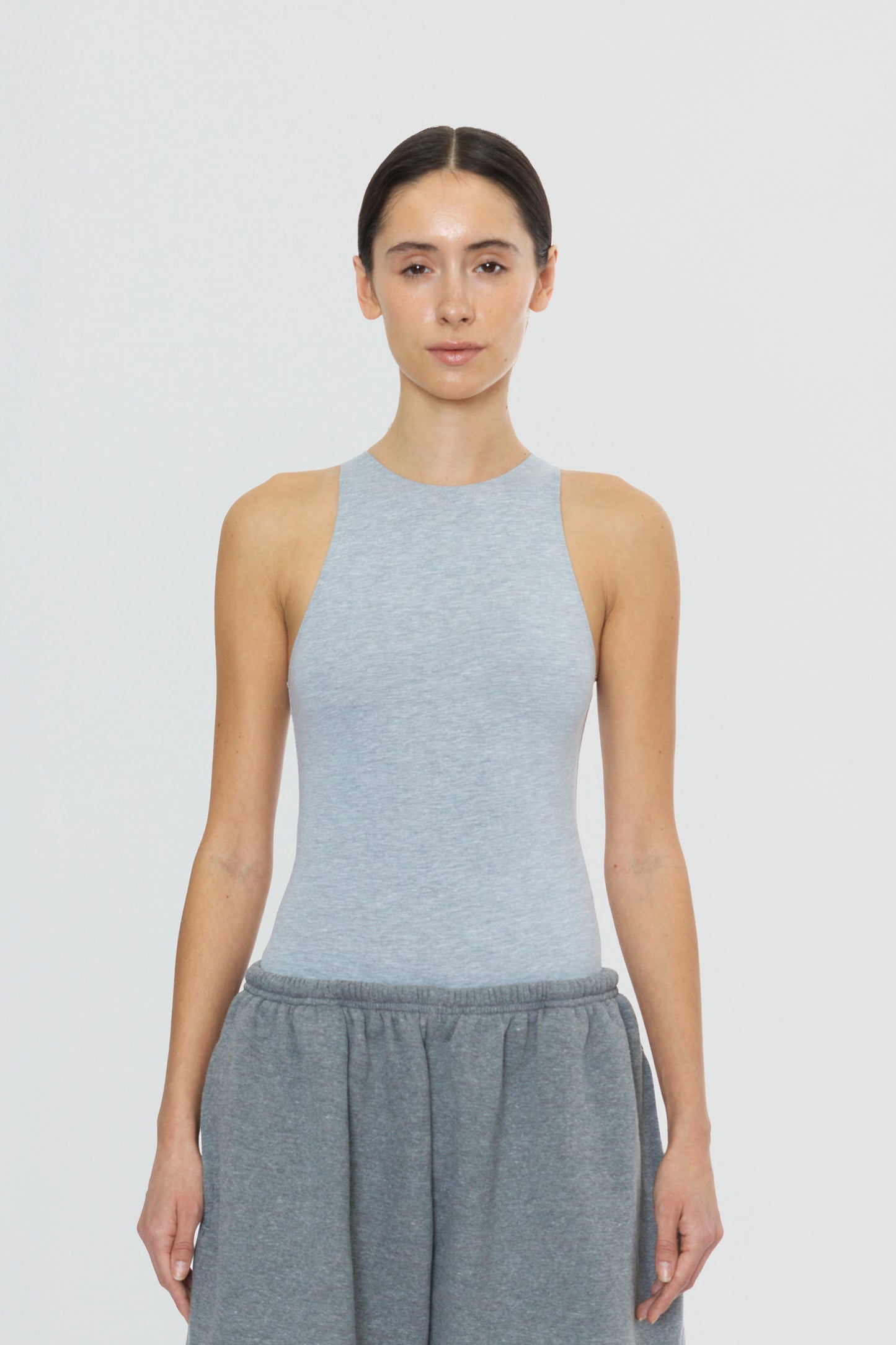 High Neck Bodysuit Grey