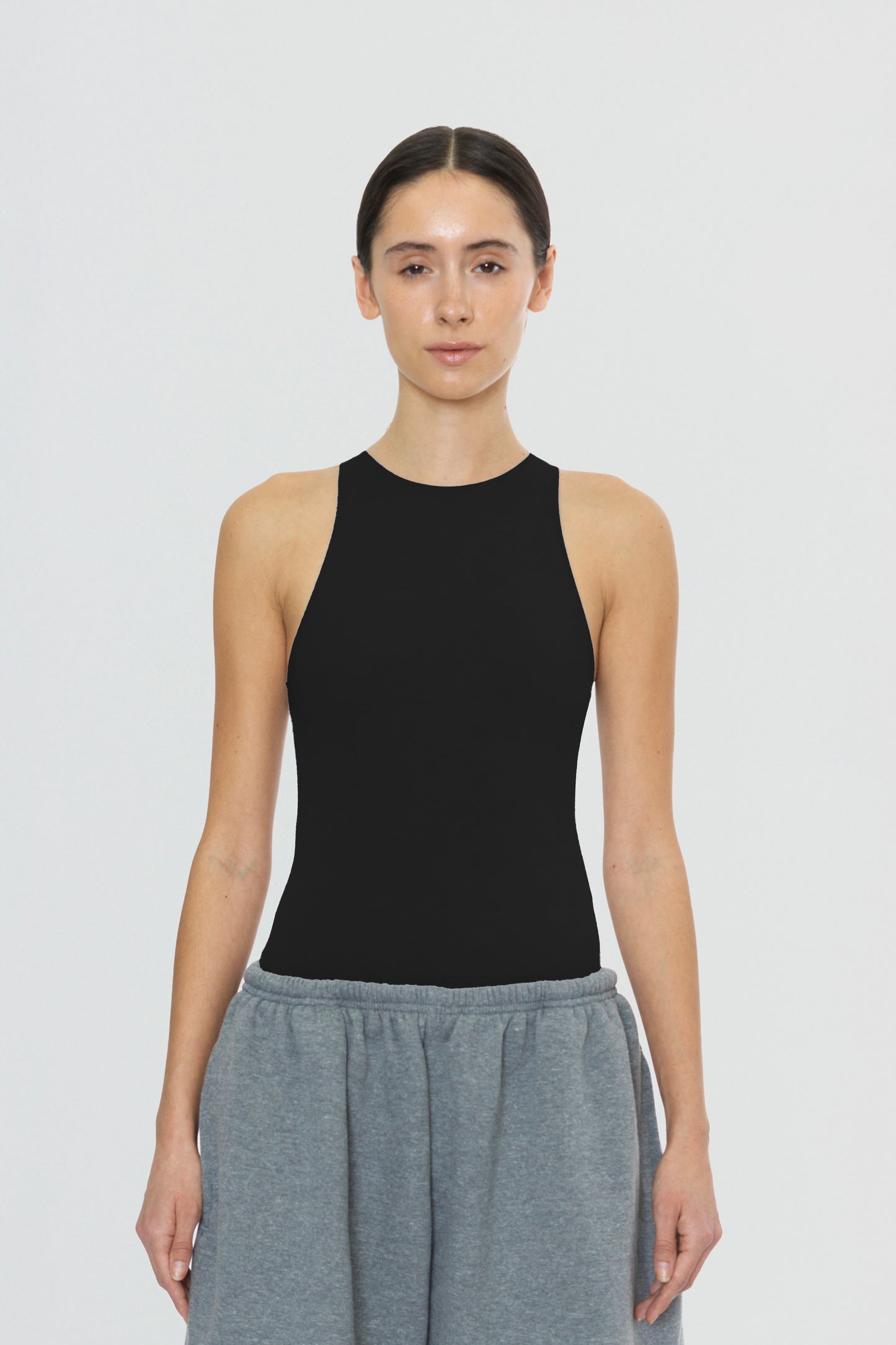 High Neck Body Suit Black