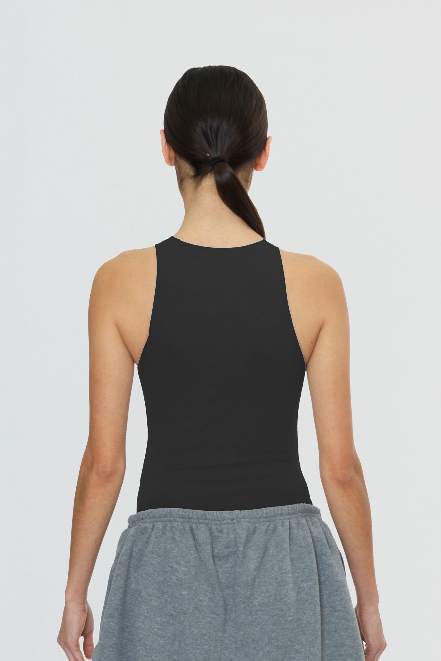 High Neck Body Suit Black