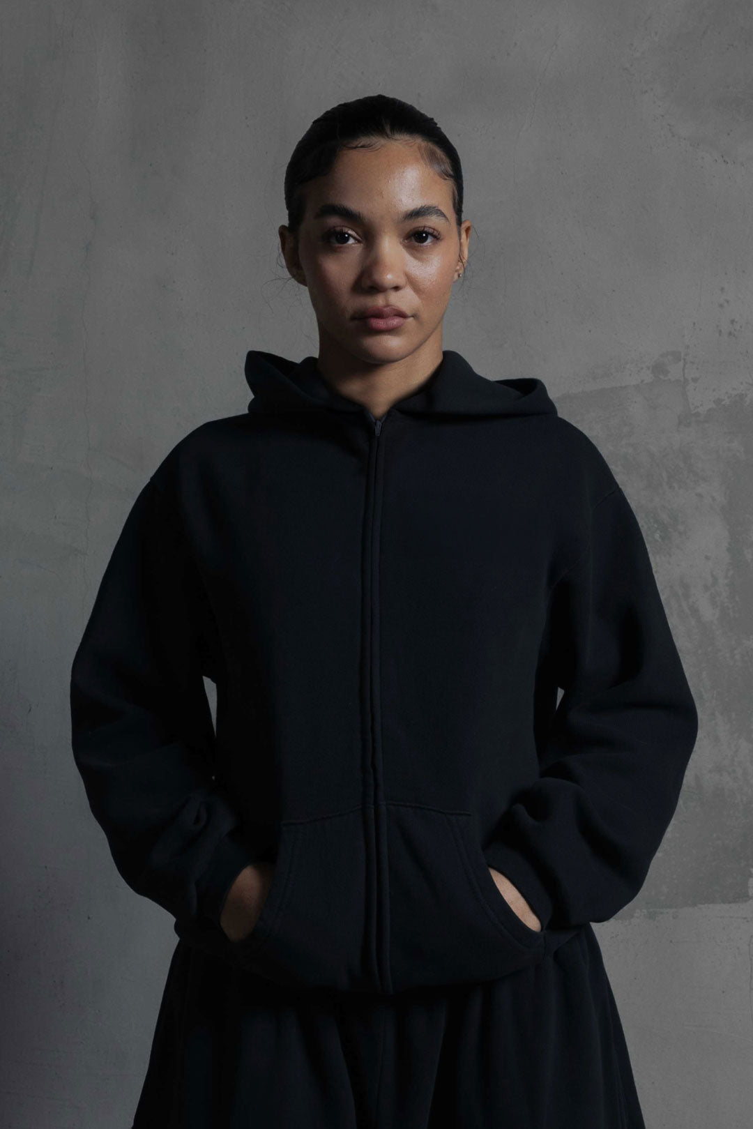 Women's Zip Up Everyday Black