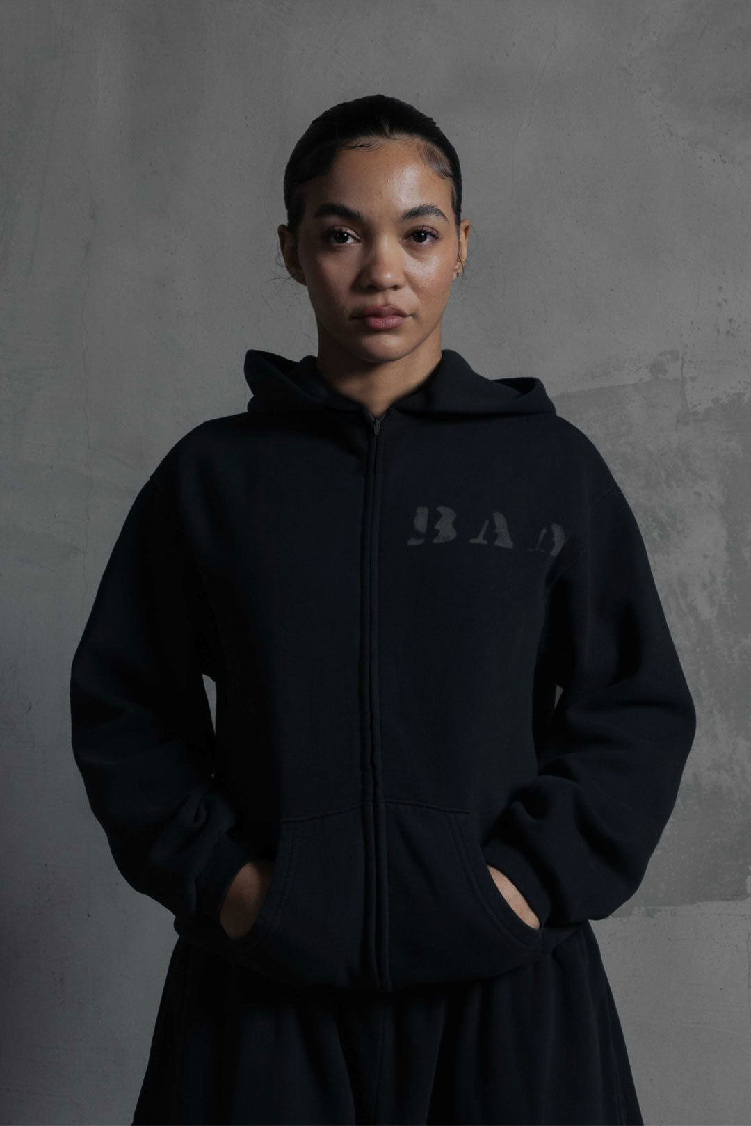 Women's Zip Up Core Black