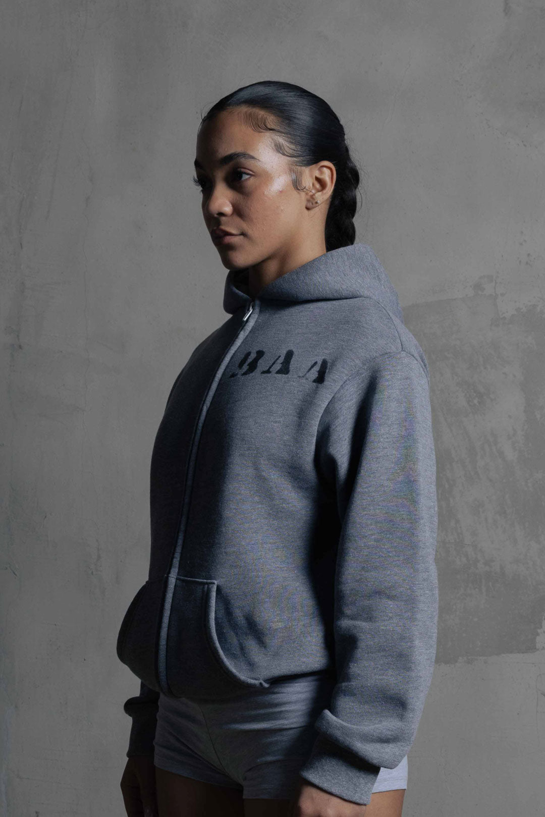 Women's Zip Up Core Grey