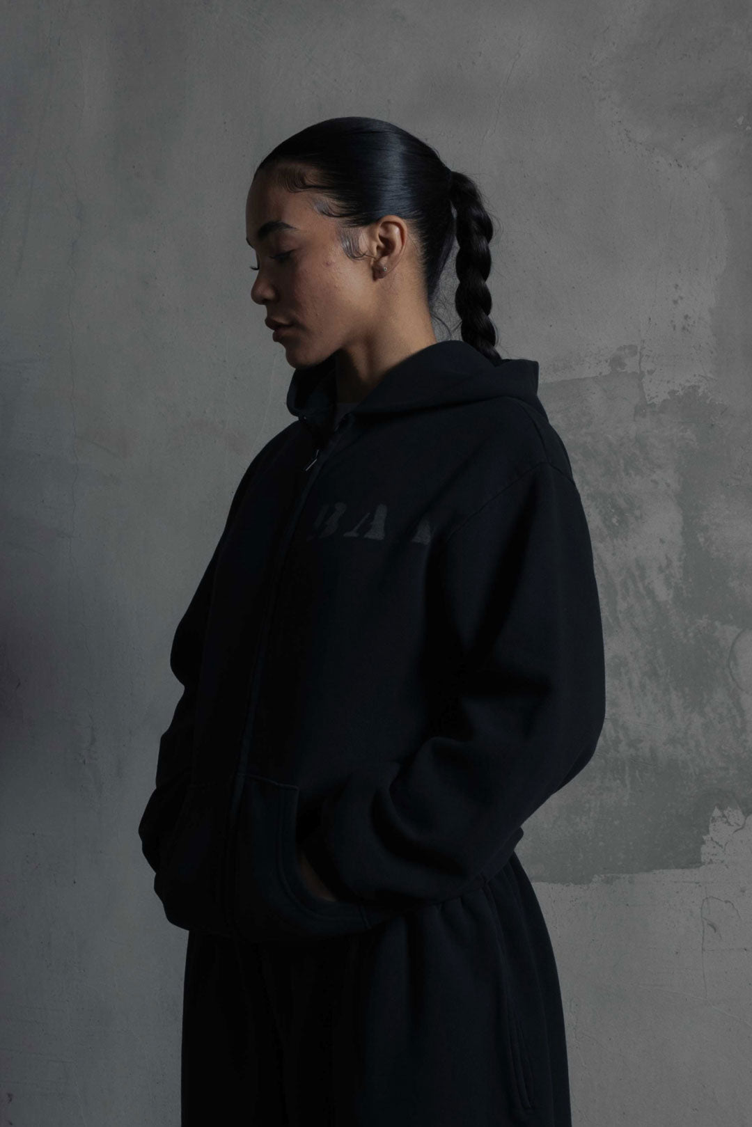 Women's Zip Up Core Black